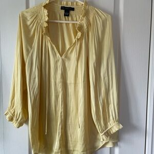 Joan Vass silk like polyester blouse